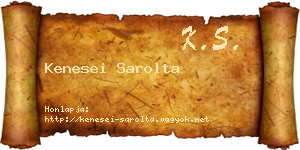 Kenesei Sarolta névjegykártya