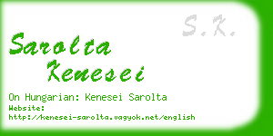 sarolta kenesei business card